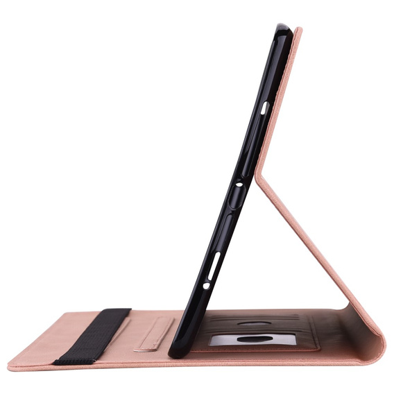 Etui do Lenovo Tab M9, Wallet Pen Slot, butterflies, różowe