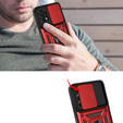 Zestaw Etui NOX Camera Slide do Samsung Galaxy A13 4G - Red + Szkło