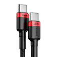 BASEUS Kabel USB PD100W/QC3.0 Type-C 200cm - Red/Black