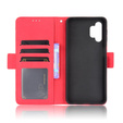 Etui z klapką do Samsung Galaxy A32 5G, Card Slot, czerwone