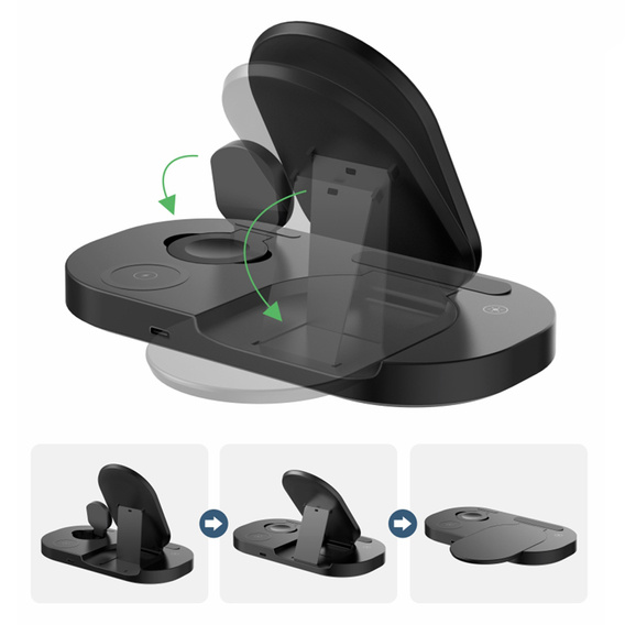 Bezprzewodowa Ładowarka Qi 3w1 15W GY-Z6S , Black