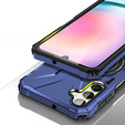 Etui do MagSafe do Samsung Galaxy A54 5G, pancerne z podstawką i blaszką do uchwytu, granatowe