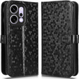 Etui z klapką do Oppo Reno 14, Wallet Rhombus, czarne