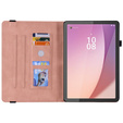 Etui do Lenovo Tab M9, Wallet Pen Slot, butterflies, różowe