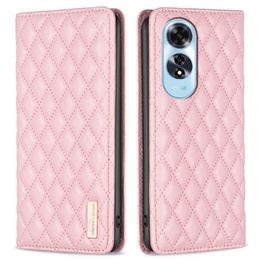 Etui z klapką do Oppo A60, Wallet, BINFEN COLOR, różowe