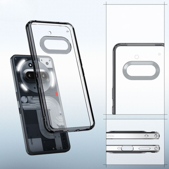 Etui Spigen do Nothing Phone 3a, Ultra Hybrid, Space Crystal, Szare