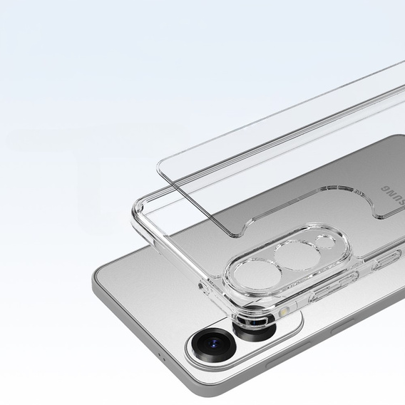 Etui do Samsung Galaxy S25 Edge, Fusion Hybrid, przezroczyste