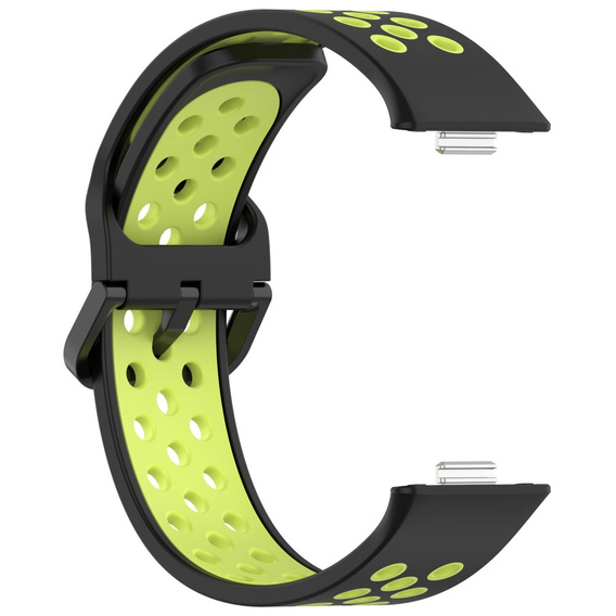 Pasek Silikonowy do Huawei Watch Fit 4 / 4 Pro / 3, Czarny / Zielony
