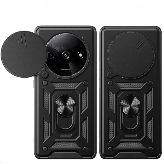 Etui pancerne do Xiaomi Redmi A3, CamShield Slide, czarne
