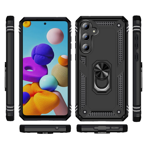 Etui pancerne do Samsung Galaxy A55 5G, Nox Case Ring, czarne