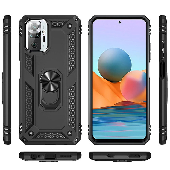 Etui pancerne do Xiaomi Redmi Note 10 Pro, Nox Case Ring, czarne