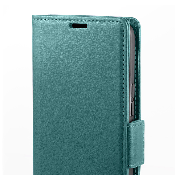 Etui do Oppo A60, ERBORD Glossy Litchi, portfel z klapką, zielone