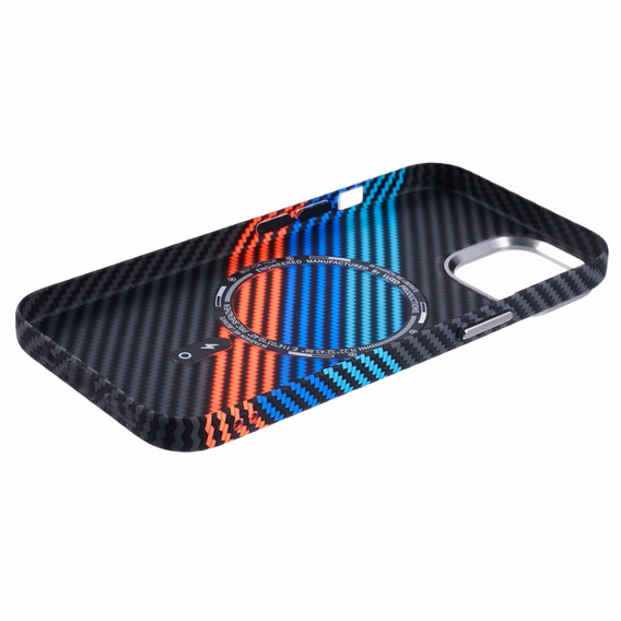 Etui do iPhone 14, Carbon Fiber MagSafe, granatowe
