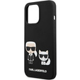 Etui Karl Lagerfeld do iPhone 13 Pro, Silicone Karl&Choupette, czarne