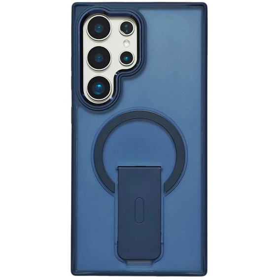 Etui do Samsung Galaxy S25 Ultra, Kickstand Matt Case, do MagSafe, niebieskie + Szkło na ekran