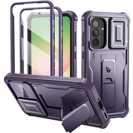 Etui pancerne do Samsung Galaxy A56 5G, Dexnor Kickstand Cam Protector, fioletowe