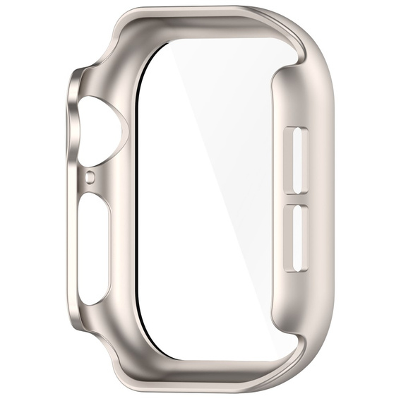 2w1 Etui + Szkło Hartowane do Apple Watch 10 42MM, Beżowe