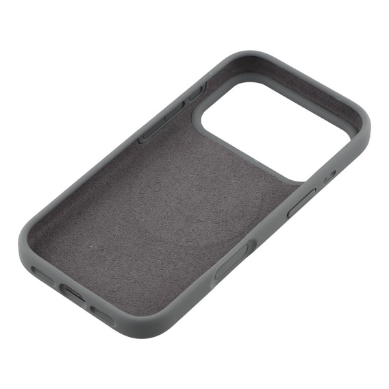 Etui silikonowe do iPhone 17 Pro Max - kompatybilne z MagSafe, antywstrząsowe, szare
