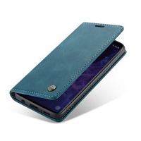 Etui CASEME do Samsung Galaxy S9, Leather Wallet Case, niebieskie