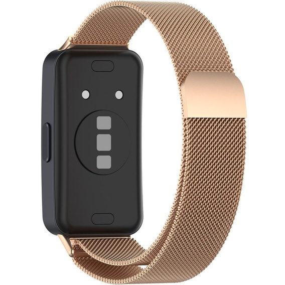 Bransoleta Milanese do Huawei Band 8 / Huawei Band 9, Różowe złoto