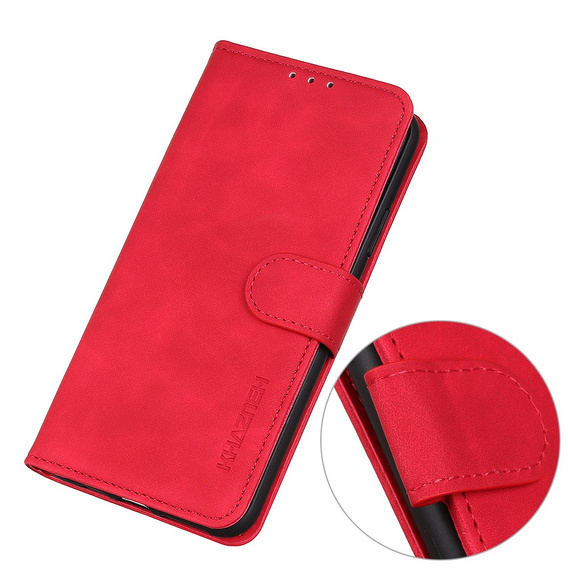 Etui Wallet do Vivo Y21/Y21s/Y33s, KHAZNEH, Vintage, Red