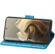 Etui z klapką do Motorola Edge 60 Pro, Butterfly - niebieskie
