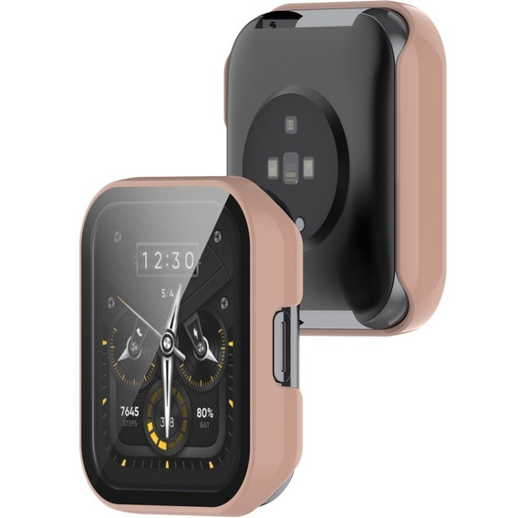 Etui z wbudowanym szkłem hartowanym do Realme Watch 2 Pro - Pink