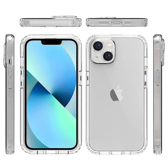 Etui do iPhone 14 Plus, Shockproof, z folią, przezroczyste