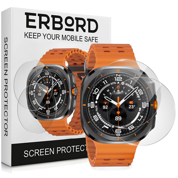 2x Szkło Hartowane ERBORD do Samsung Galaxy Watch Ultra 47mm (2025 / 2024), Szybka