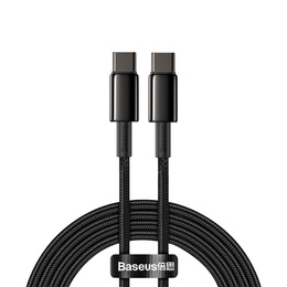 Baseus Tungsten kabel USB-C na USB-C 2 m 100 W - Czarny