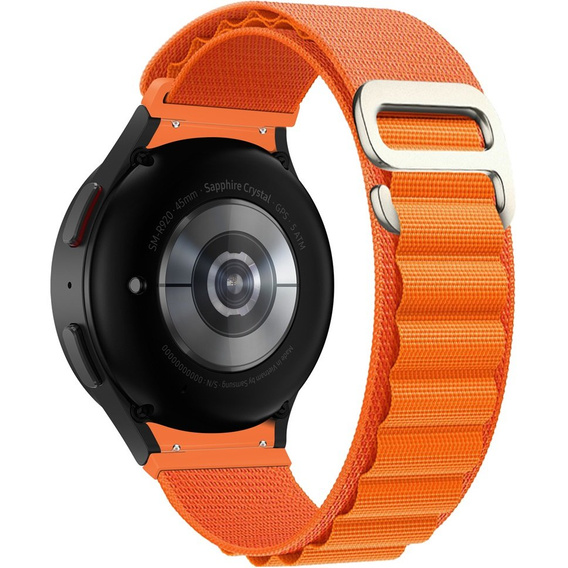 Pasek Nylonowy do Samsung Galaxy Watch 4/5/6/7/FE 40/42/43/44/45/46/47mm, Pomarańczowy