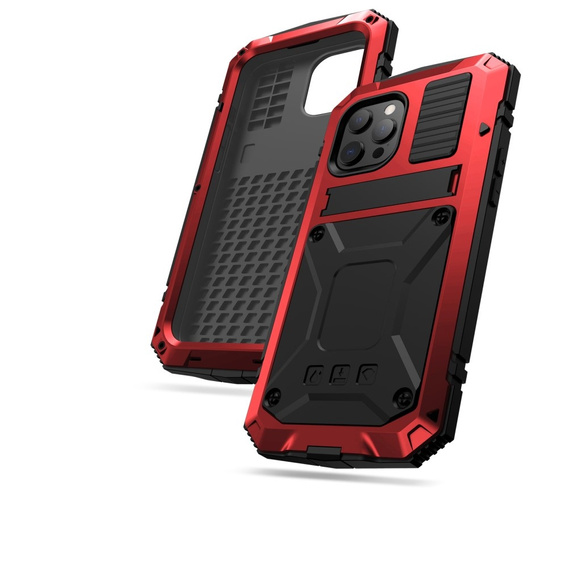 Etui do iPhone 13, R-JUST, pancerne, czerwone
