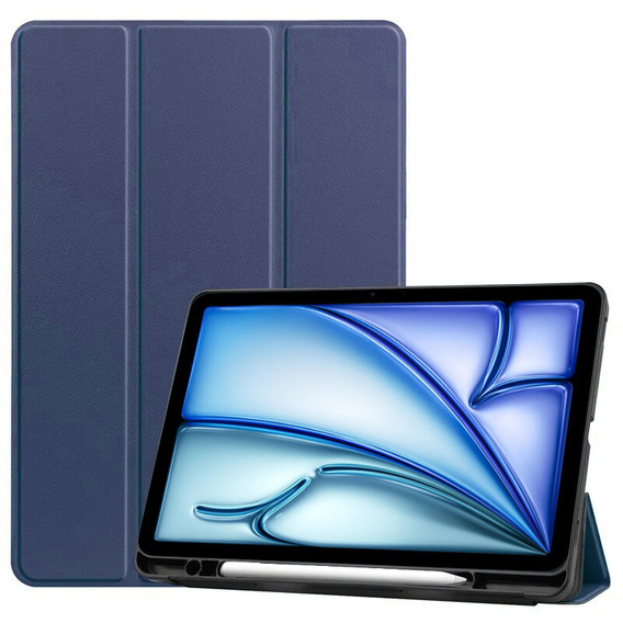 Etui do iPad Air 11" 2024 (6 gen.), Smartcase z miejscem na rysik, granatowe