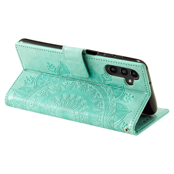 Etui z klapką do Samsung Galaxy A05s 4G, Mandala, zielone