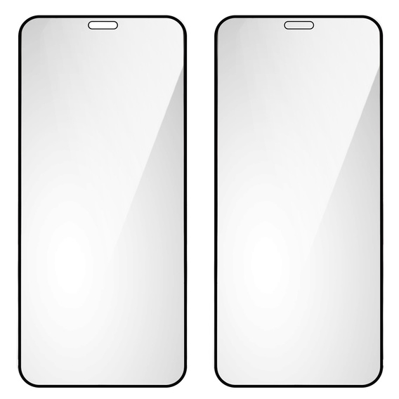 2x Szkło Hartowane do iPhone X/XS/11 Pro, ERBORD 3D pełne, szybka na cały ekran
