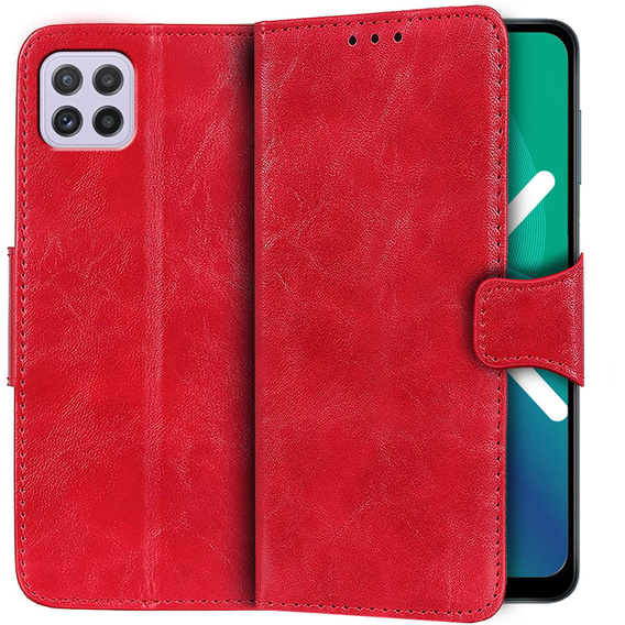 Skórzane Etui Wallet do Samsung Galaxy A22 5G, Red