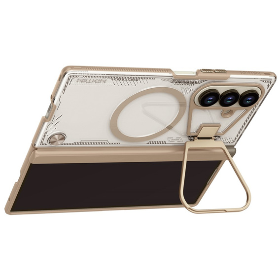 Etui do Samsung Galaxy Z Fold7 5G, pancerne Nillkin, Icelade Prop, do Magsafe, złote