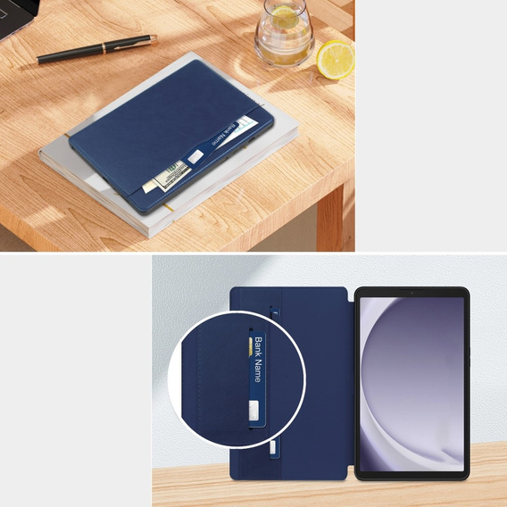 Etui do Samsung Galaxy Tab A9, Business Card, niebieskie