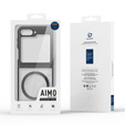 Etui DuxDucis do Samsung Galaxy Z Flip7 FE / Z Flip6, Aimo case, do MagSafe, przezroczyste / czarne