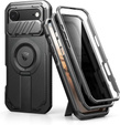 Etui pancerne do iPhone Air, Dexnor CamProtect MagSafe, z folią prywatyzującą, czarne (Dwie ramki)