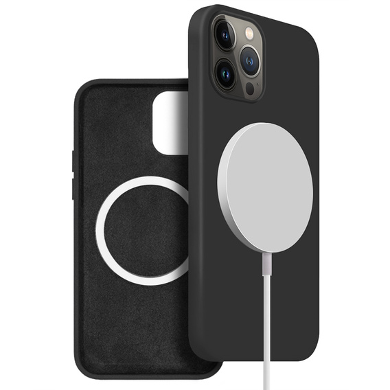 Etui do iPhone 13 Pro Max, Silicone MagSafe, czarne