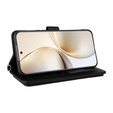 Etui z klapką do Realme 14 Pro+ 5G, Crossbody Leather Wallet, czarne