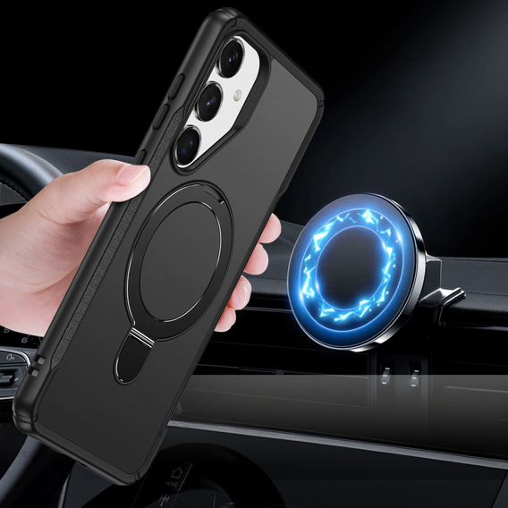 Etui do Samsung Galaxy S25/S24 z magnetyczną podstawką – czarne