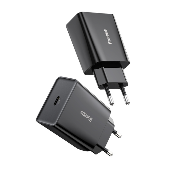 Baseus ładowarka sieciowa Speed Mini PD 20 W, 1× USB-C, czarna