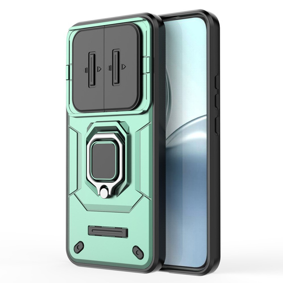 Etui pancerne do Realme 14 Pro+ 5G, CamShield Slide, zielone