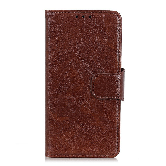 Skórzane Etui Wallet do Samsung Galaxy A70, Nappa Texture, brown