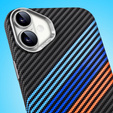 Etui do iPhone 16 Plus, Carbon Fiber MagSafe, granatowe