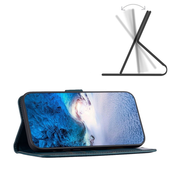 Etui z klapką do Samsung Galaxy A35 5G,BINFEN Wallet, zielone