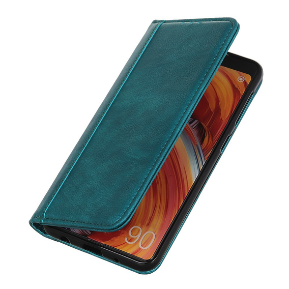 Etui z klapką do Samsung Galaxy S25 FE, Split Leather, zielone