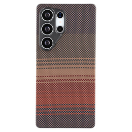 Etui do Samsung Galaxy S25 Ultra – magnetyczne z włókna aramidowego, pomarańczowe